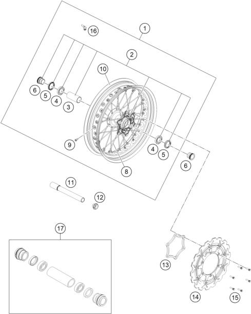 RUEDA DELANTERA PARA 450 SMR 2023 EU