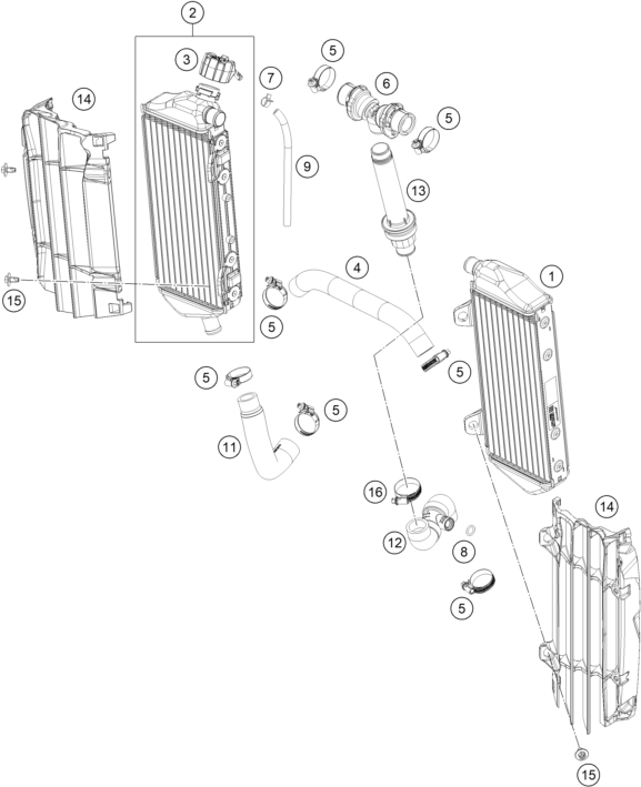 SISTEMA DE REFRIGERACION PARA 125 SX 2023 EU