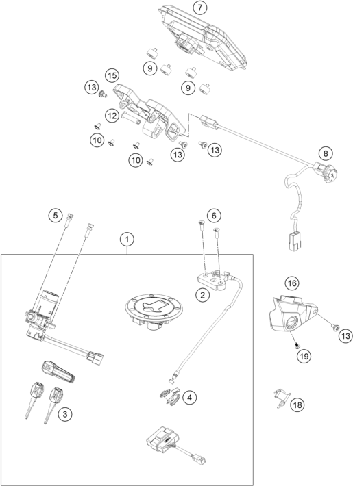 INSTRUMENTOS  SISTEMA DE BLOQUEO PARA 790 ADVENTUREBLACK 2023