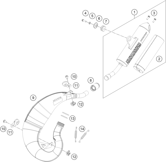 SISTEMA DE ESCAPE PARA 50 SX 2024