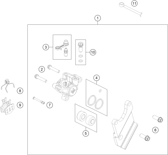 PINZA DE FRENO TRASERO PARA 50 SX 2024