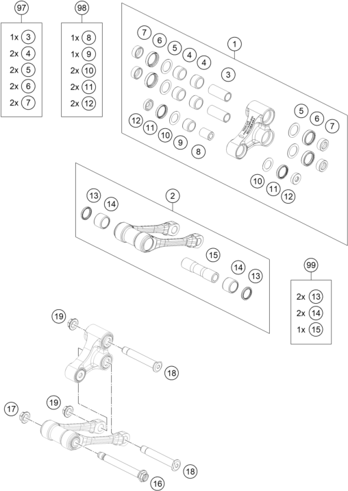 JUNTA AMORTIGUADOR PRO LEVER PARA 125 SX 2025 EU