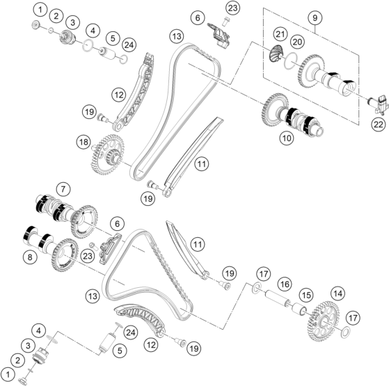 ORDEN DE DISTRIBUCION PARA 1390 SUPER DUKE R BLACK 2024 EU