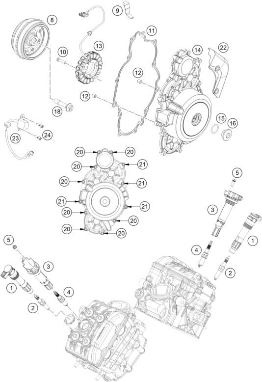 SISTEMA DE ENCENDIDO PARA 1390 SUPER DUKE R BLACK 2024 EU