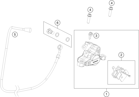 PINZA DE FRENO TRASERO PARA SX E 2 2024 EU