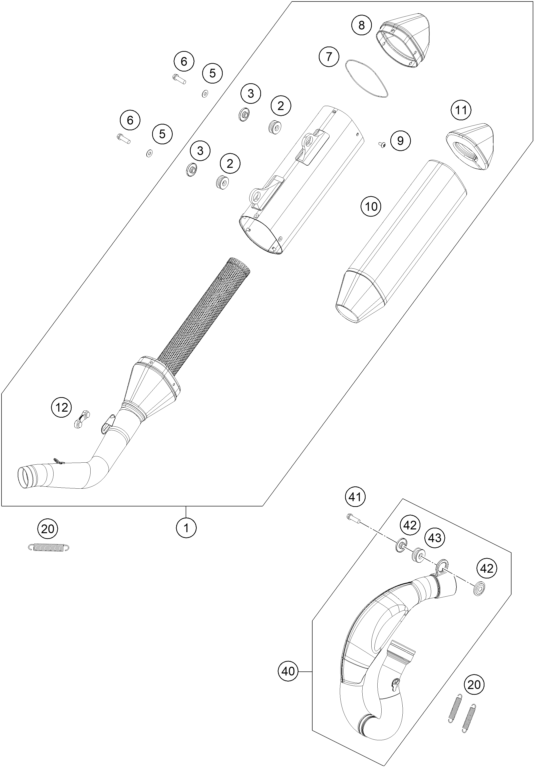 SISTEMA DE ESCAPE PARA 450 XC F 2025