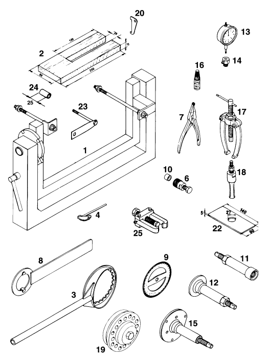 HERRAMIENTAS ESPECIALES MOTOR PARA 250 SX MU00D6 EU