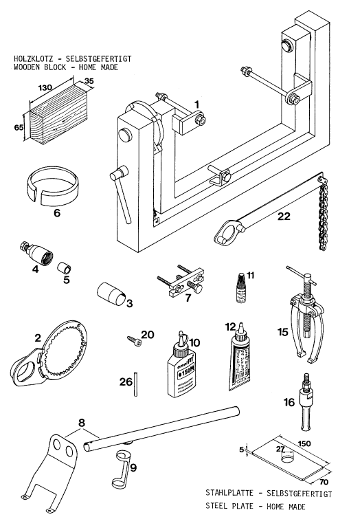 HERRAMIENTAS ESPECIALES MOTOR PARA 400 EXC WP EU