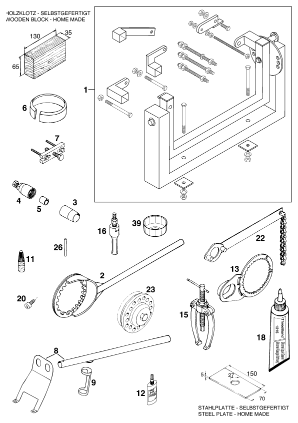 HERRAMIENTAS ESPECIALES MOTOR PARA 400 SX C EU