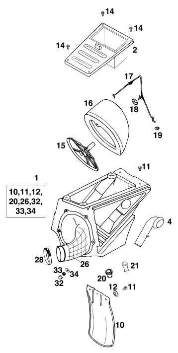 FILTRO DE AIRE PARA 125 STING100 97 EU
