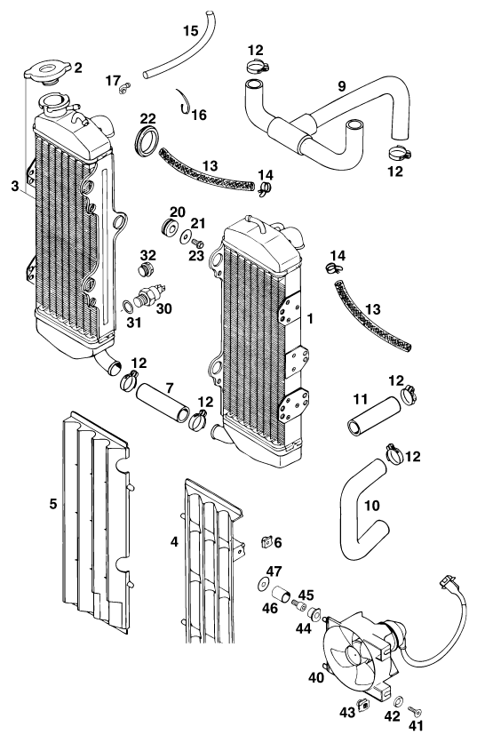 SISTEMA DE REFRIGERACION PARA 620 DUKE E 37KW EU