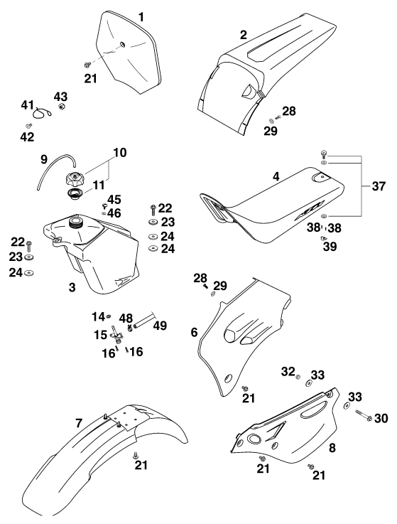 TANQUE ASIENTO PARA 60 SX EU