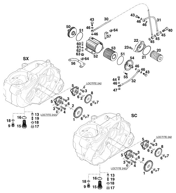 SISTEMA DE LUBRICACION PARA 400 SX C EU