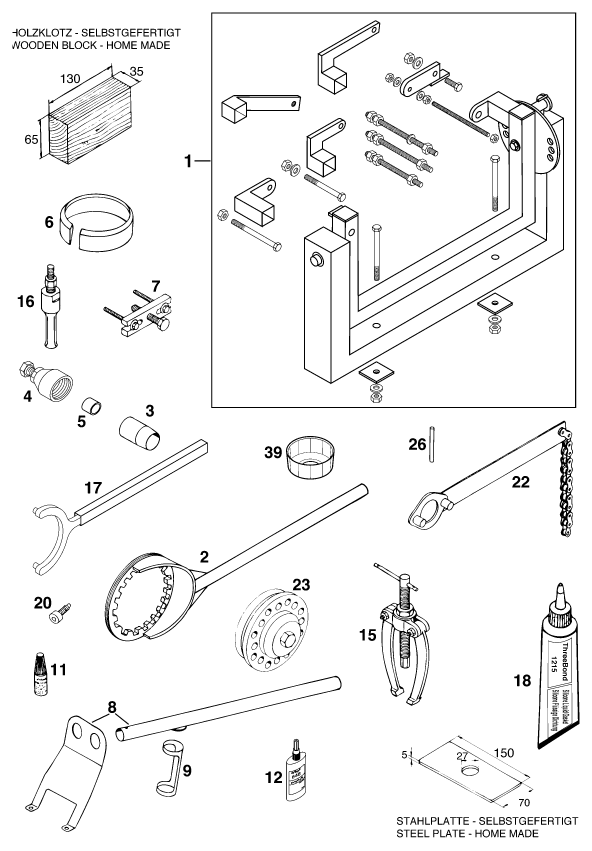 HERRAMIENTAS ESPECIALES MOTOR PARA 640 ADVENTURE R D EU