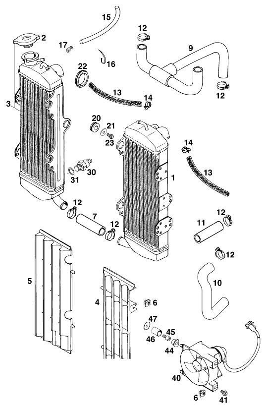 SISTEMA DE REFRIGERACION PARA 640 ADVENTURE R EU